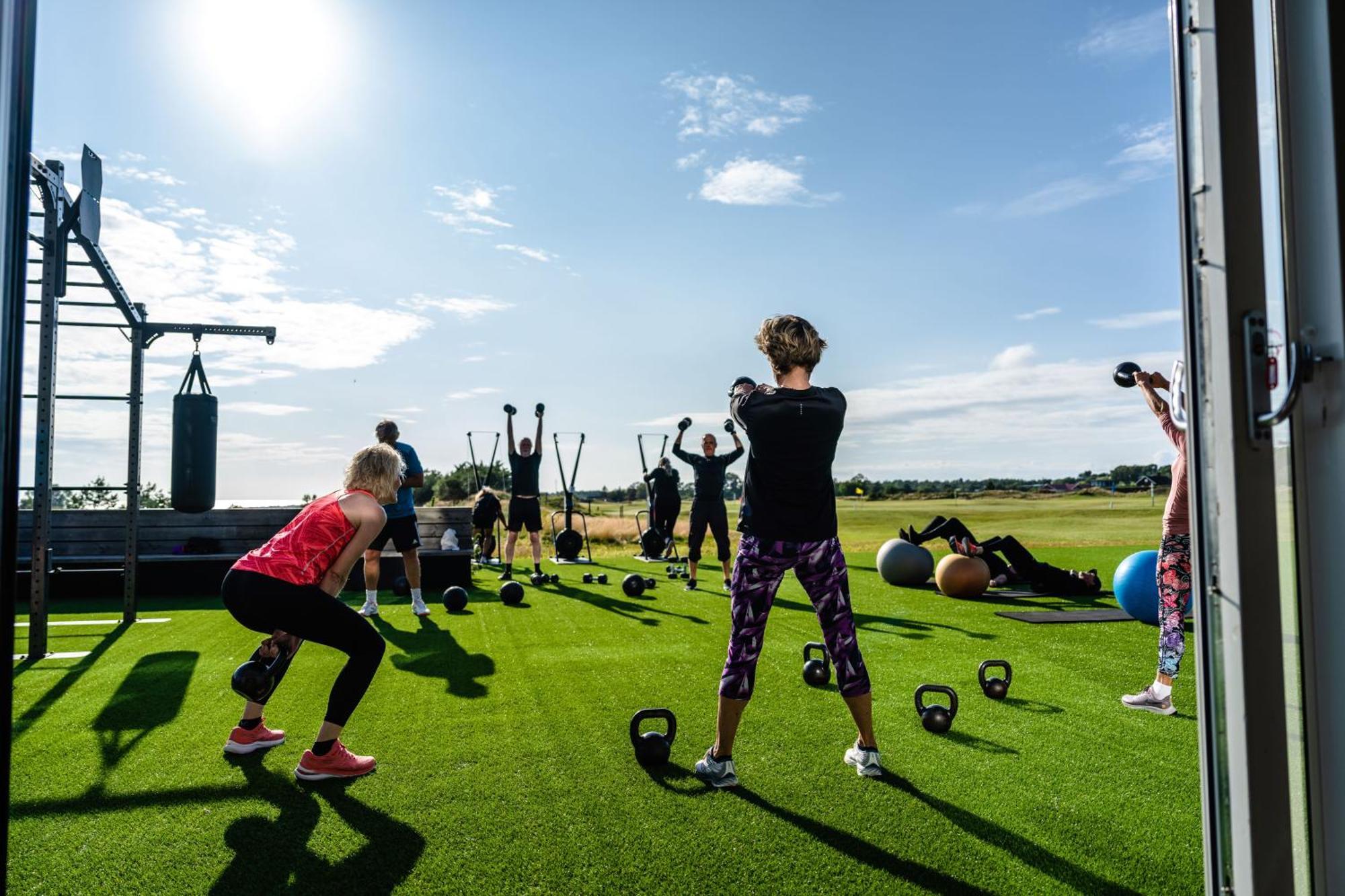 Halmstad Golfarena Stugor Exterior foto